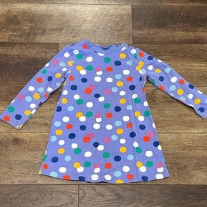 Hanna Andersson Lavender Dress with Multicolor Polka Dots
